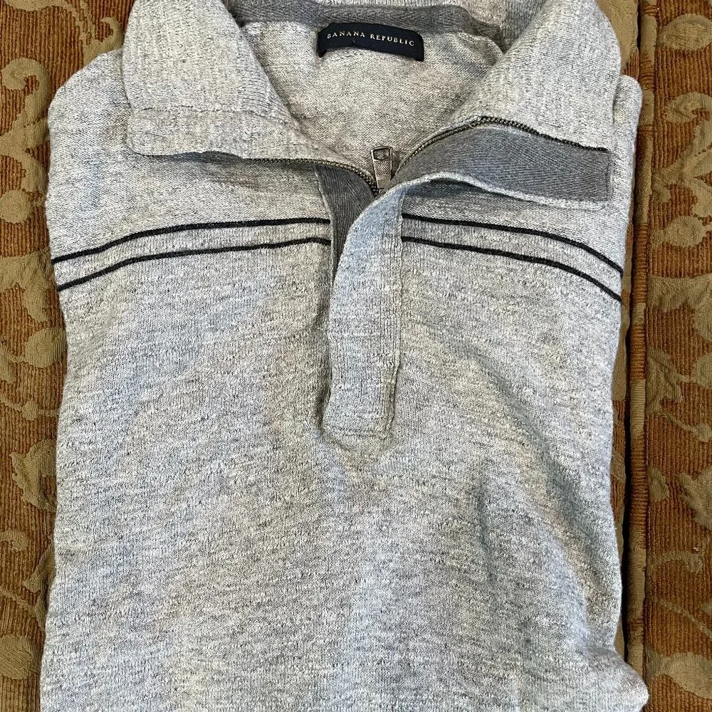 Banana Republic Zip Up Cotton Sweater